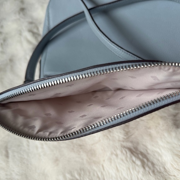 Kate Spade Polly Flap Convertible Medium Light Blue Leather Crossbody Bag - Picture 12 of 15